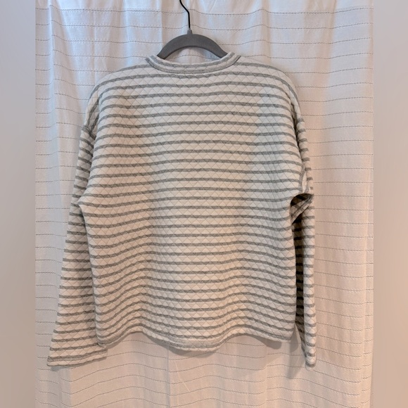 NWT J. Crew Reversible Striped Mock Neck Sweater Gray Size Small - Picture 6 of 6